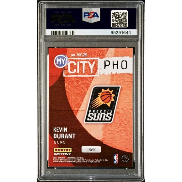Kevin Durant 2023 Panini MyCity NBA #MY-29 Basketball Card PSA 8 NM-MT+ - Picture 2 of 2
